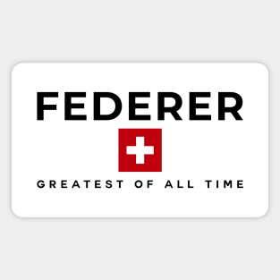 Roger Federer GOAT Made In Switzerland black Magnet